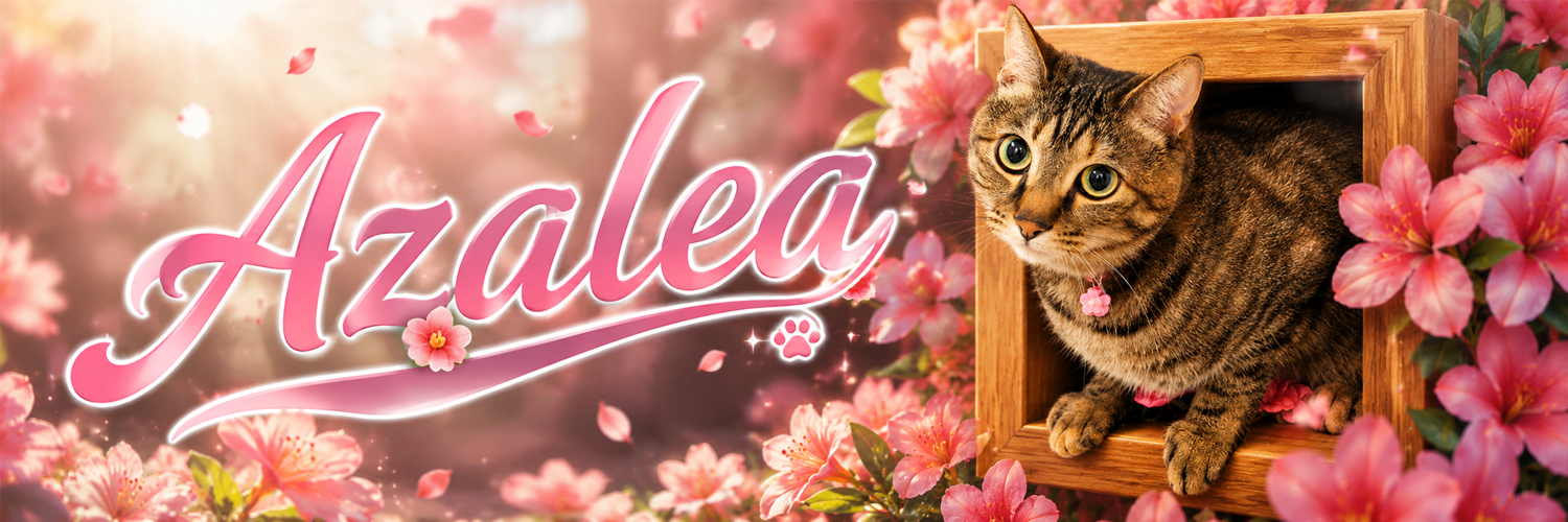 Azalea banner — pink flowers and our queen